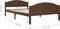 vidaXL - Bedframe - massief - grenenhout - donkerbruin - 120x200 - cm