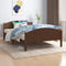 vidaXL - Bedframe - massief - grenenhout - donkerbruin - 120x200 - cm