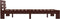 vidaXL - Bedframe - massief - grenenhout - donkerbruin - 120x200 - cm