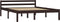 vidaXL - Bedframe - massief - grenenhout - donkerbruin - 120x200 - cm