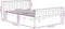 vidaXL - Bedframe - massief - grenenhout - donkerbruin - 120x200 - cm
