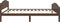 vidaXL - Bedframe - massief - grenenhout - donkerbruin - 120x200 - cm