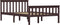 vidaXL - Bedframe - massief - grenenhout - donkerbruin - 120x200 - cm