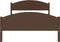 vidaXL - Bedframe - massief - grenenhout - donkerbruin - 120x200 - cm