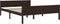 vidaXL - Bedframe - massief - grenenhout - donkerbruin - 120x200 - cm