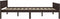 vidaXL - Bedframe - massief - grenenhout - donkerbruin - 120x200 - cm
