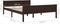 vidaXL - Bedframe - massief - grenenhout - donkerbruin - 120x200 - cm