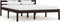 vidaXL - Bedframe - massief - grenenhout - donkerbruin - 140x200 - cm