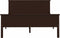 vidaXL - Bedframe - massief - grenenhout - donkerbruin - 140x200 - cm