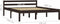 vidaXL - Bedframe - massief - grenenhout - donkerbruin - 140x200 - cm