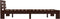 vidaXL - Bedframe - massief - grenenhout - donkerbruin - 140x200 - cm