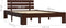 vidaXL - Bedframe - massief - grenenhout - donkerbruin - 140x200 - cm