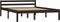 vidaXL - Bedframe - massief - grenenhout - donkerbruin - 140x200 - cm