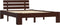 vidaXL - Bedframe - massief - grenenhout - donkerbruin - 140x200 - cm