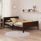vidaXL - Bedframe - massief - grenenhout - donkerbruin - 160x200 - cm
