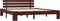 vidaXL - Bedframe - massief - grenenhout - donkerbruin - 160x200 - cm