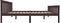 vidaXL - Bedframe - massief - grenenhout - donkerbruin - 160x200 - cm