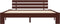 vidaXL - Bedframe - massief - grenenhout - donkerbruin - 160x200 - cm