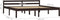 vidaXL - Bedframe - massief - grenenhout - donkerbruin - 160x200 - cm