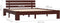 vidaXL - Bedframe - massief - grenenhout - donkerbruin - 160x200 - cm