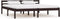 vidaXL - Bedframe - massief - grenenhout - donkerbruin - 180x200 - cm