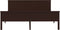vidaXL - Bedframe - massief - grenenhout - donkerbruin - 180x200 - cm