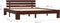vidaXL - Bedframe - massief - grenenhout - donkerbruin - 180x200 - cm
