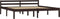 vidaXL - Bedframe - massief - grenenhout - donkerbruin - 180x200 - cm
