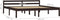 vidaXL - Bedframe - massief - grenenhout - donkerbruin - 180x200 - cm