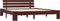 vidaXL - Bedframe - massief - grenenhout - donkerbruin - 180x200 - cm