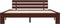 vidaXL - Bedframe - massief - grenenhout - donkerbruin - 180x200 - cm