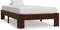vidaXL - Bedframe - massief - grenenhout - donkerbruin - 90x200 - cm