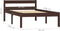 vidaXL - Bedframe - massief - grenenhout - donkerbruin - 90x200 - cm