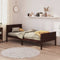 vidaXL - Bedframe - massief - grenenhout - donkerbruin - 90x200 - cm