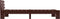 vidaXL - Bedframe - massief - grenenhout - donkerbruin - 90x200 - cm