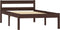 vidaXL - Bedframe - massief - grenenhout - donkerbruin - 90x200 - cm