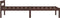 vidaXL - Bedframe - massief - grenenhout - donkerbruin - 90x200 - cm