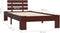 vidaXL - Bedframe - massief - grenenhout - donkerbruin - 90x200 - cm