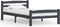 vidaXL - Bedframe - massief - grenenhout - donkergrijs - 100x200 - cm