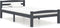 vidaXL - Bedframe - massief - grenenhout - donkergrijs - 100x200 - cm