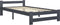 vidaXL - Bedframe - massief - grenenhout - donkergrijs - 100x200 - cm