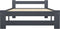 vidaXL - Bedframe - massief - grenenhout - donkergrijs - 100x200 - cm