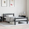 vidaXL - Bedframe - massief - grenenhout - donkergrijs - 100x200 - cm