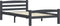 vidaXL - Bedframe - massief - grenenhout - donkergrijs - 100x200 - cm