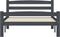 vidaXL - Bedframe - massief - grenenhout - donkergrijs - 100x200 - cm