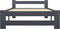 vidaXL - Bedframe - massief - grenenhout - donkergrijs - 100x200 - cm