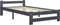 vidaXL - Bedframe - massief - grenenhout - donkergrijs - 100x200 - cm
