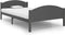 vidaXL - Bedframe - massief - grenenhout - donkergrijs - 120x200 - cm