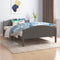 vidaXL - Bedframe - massief - grenenhout - donkergrijs - 120x200 - cm