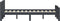 vidaXL - Bedframe - massief - grenenhout - donkergrijs - 120x200 - cm